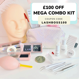 (30 Day Lash Boss) Lashbees Fully Stocked Mega Classics & Russian Volume Combo Lash Kit